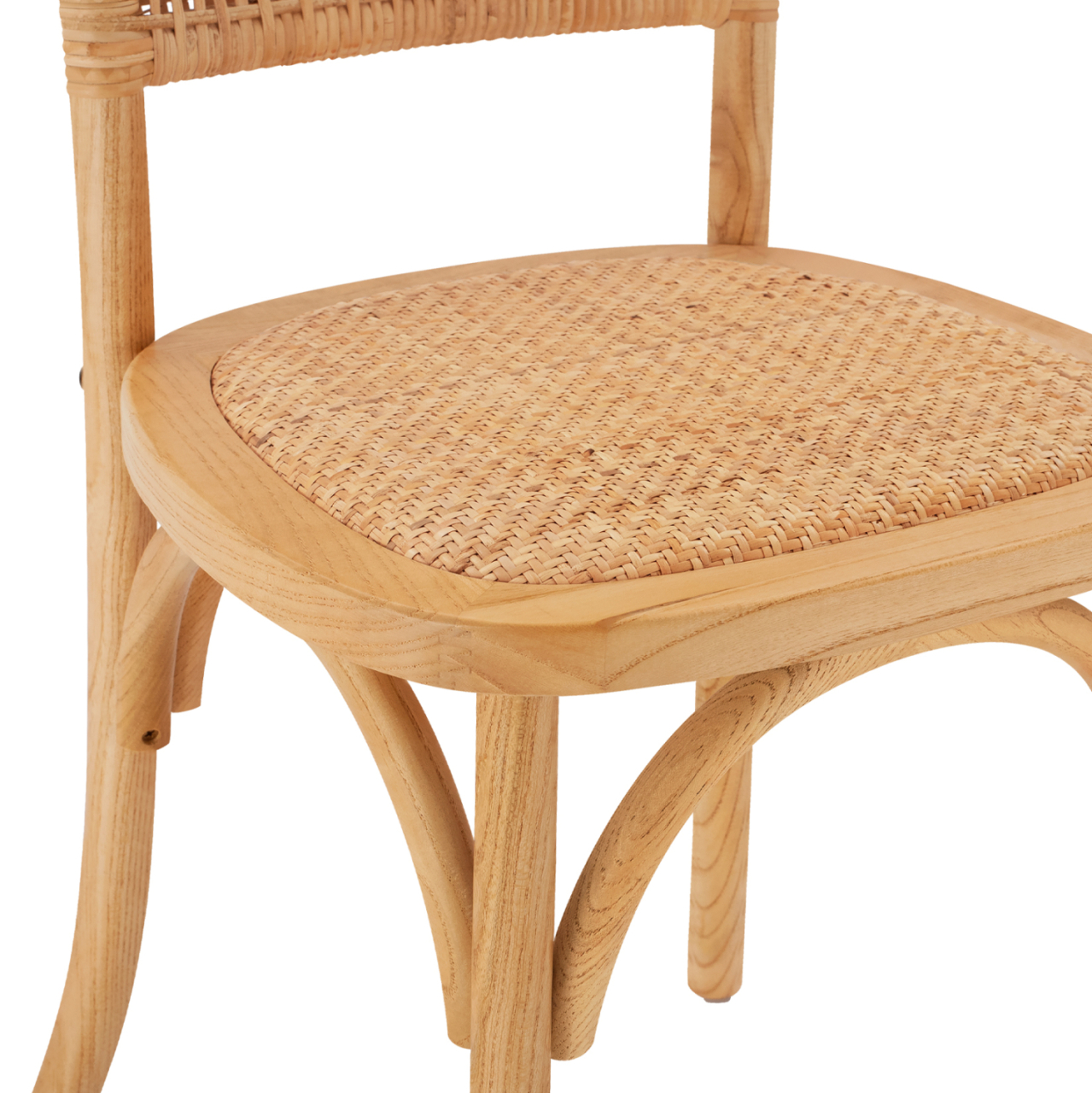 Wooden chair with rattan in natural shade HM8752.01 49x54x89cm [9]