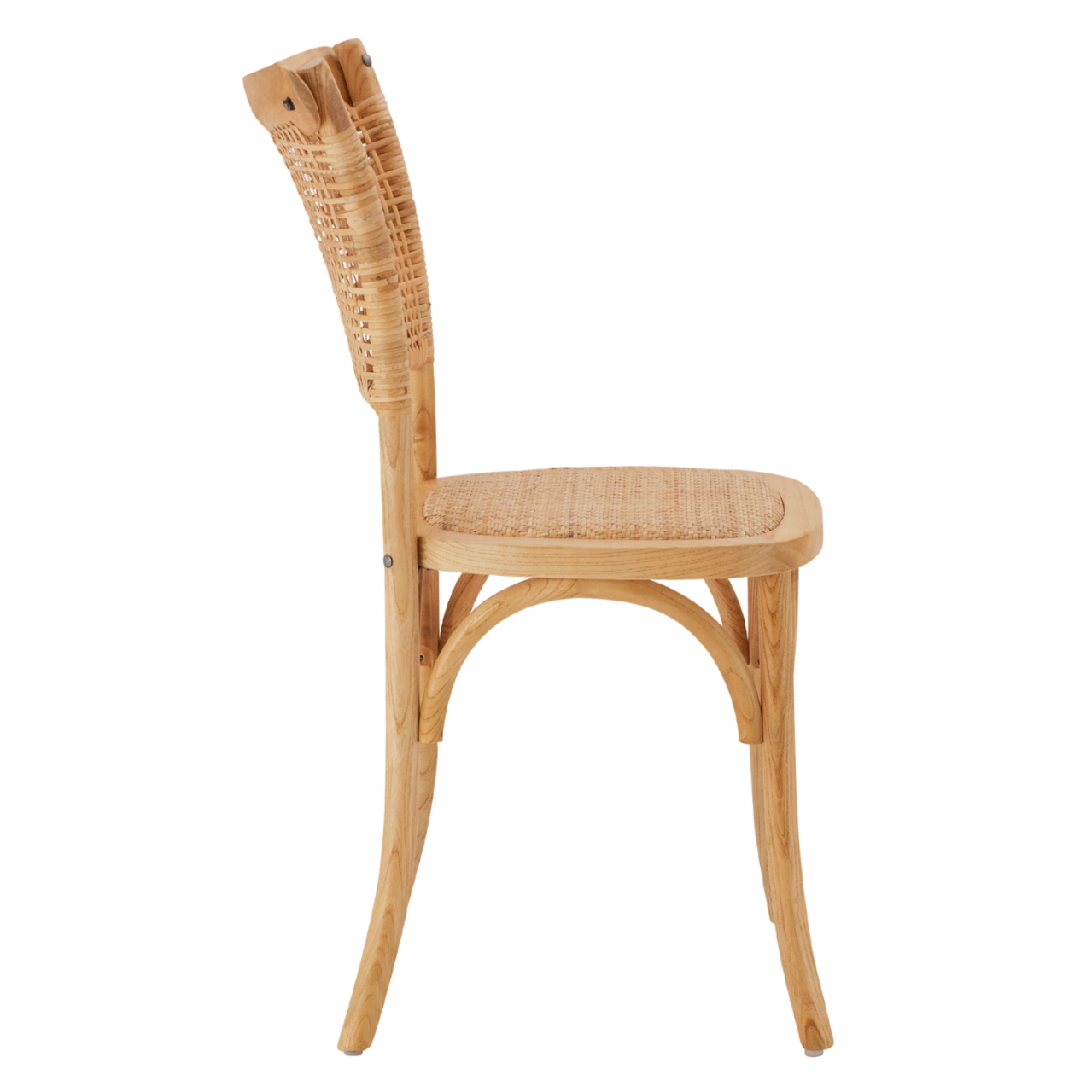 Wooden chair with rattan in natural shade HM8752.01 49x54x89cm [4]