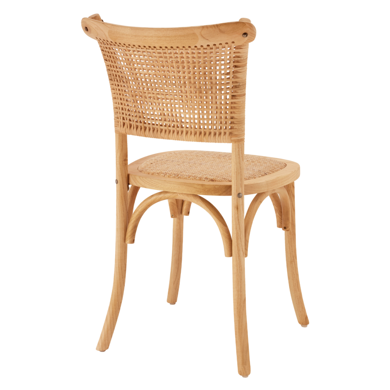 Wooden chair with rattan in natural shade HM8752.01 49x54x89cm [5]