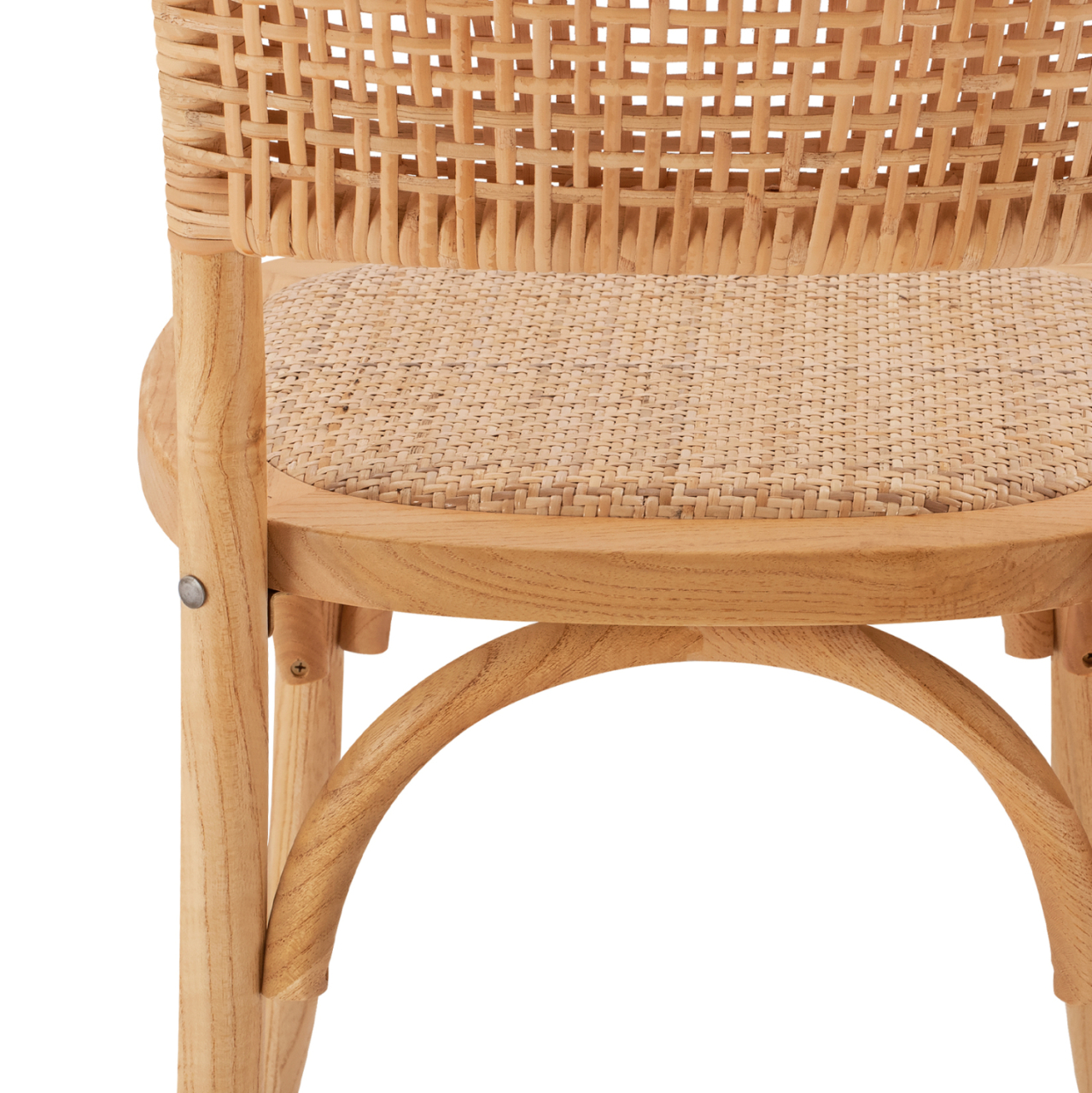 Wooden chair with rattan in natural shade HM8752.01 49x54x89cm [8]