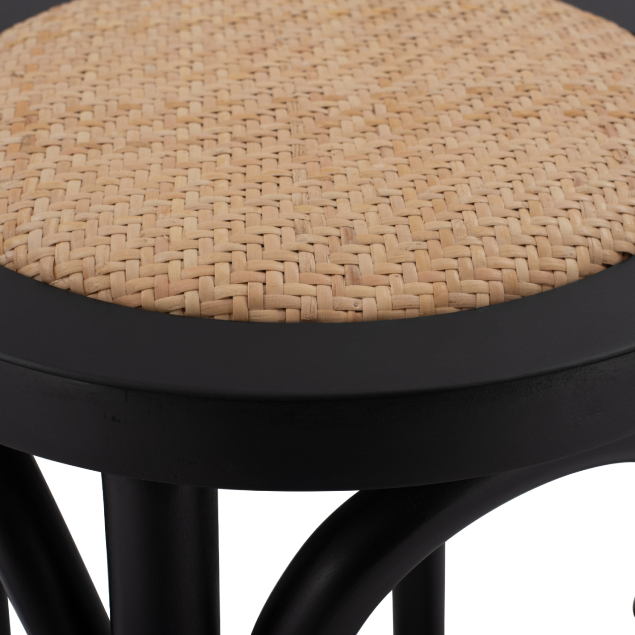 Wooden stool from beech wood black wuth mat 36'x70xm HM8751.02 [9]