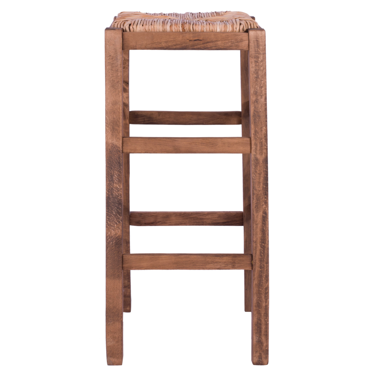 Wooden stool without back with straw HM10378.01 [3]