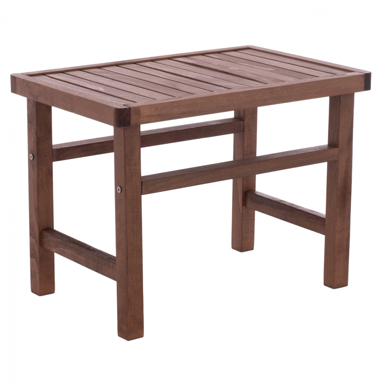 WOODEN TABLE-STOOL WALNUT 60Χ40X45Υ cm. [4]