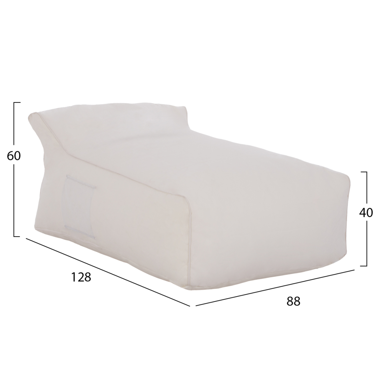ΠΟΥΦ ZAFER HM5772.11 ΜΕ TEXTILENE 600gr/m2 2X1 ΛΕΥΚΟ 88x128x60Υεκ [2]