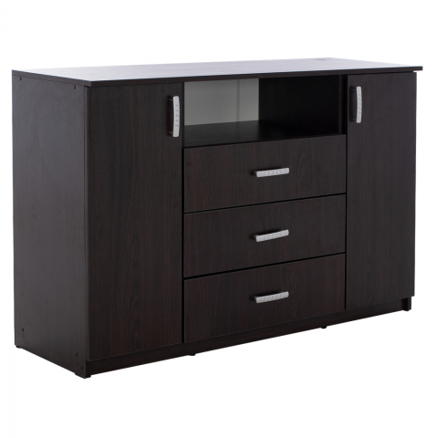 Bufete - ΜΠΟΥΦΕΣ ΜΕ 2 ΝΤΟΥΛΑΠΙΑ Κ 3 ΣΥΡΤΑΡΙΑ ADLER WENGE HM2430.02 120X45X85Y εκ.