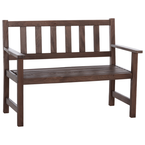 Banci - 2-SEATER BENCH NAXOS FB95407 IMPREGNATED BEECH WOOD IN WALNUT COLOR 110x68x84Hcm