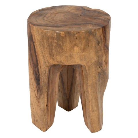 Interior - 3-LEG STOOL SOLID TEAK NATURAL COLOR Φ30x40Hcm.HM9349