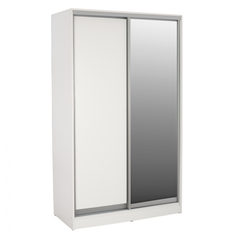 Interior - ΝΤΟΥΛΑΠΑ ΣΥΡΟΜΕΝΗ ADLER ΜΕΛΑΜΙΝΗΣ 120x60x220Yεκ. ΔΙΦΥΛΛΗ ΛΕΥΚΗ ΜΕ ΚΑΘΡΕΠΤΗ HM2460.03