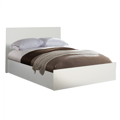 Paturi - ADLER MELAMINE BED FOR MATTRESS 160Χ200cm. WHITE HM2432.03