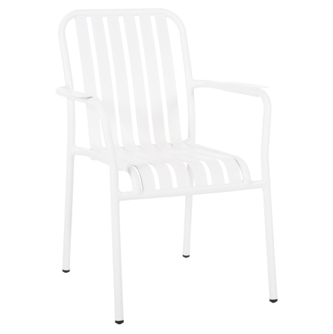 Scaune - Fotolii - ALUMINUM ARMCHAIR RACHEL HM6088.02 WHITE 63x58x85Hcm.