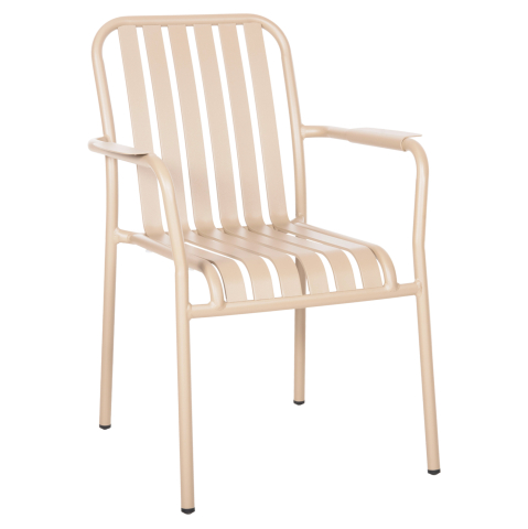 Scaune - Fotolii - ALUMINUM ARMCHAIR RACHEL HM6088.04 CHAMPAGNE COLOR 63x58x85Hcm.