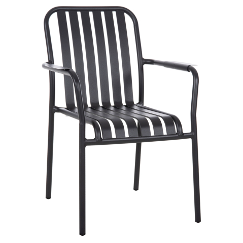 Scaune - Fotolii - ALUMINUM ARMCHAIR RACHEL HM6088.10 ANTHRACITE 63x58x85Hcm.