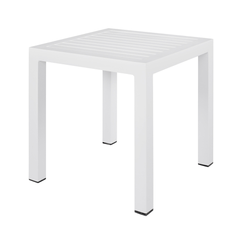 Mese - Aluminum Coffee Table QIANA HM5402.01 WHITE 45x45x45,5Ηcm