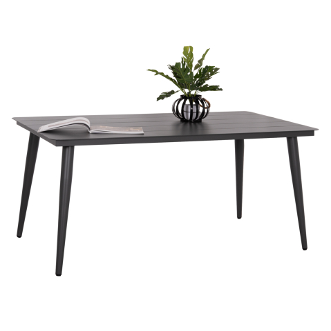 Mese - ALUMINUM DINING TABLE RECTANGULAR HIGER HM6291.01 GREY 160x90x78Hcm.