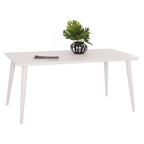 Mese - ALUMINUM DINING TABLE RECTANGULAR HIGER HM6291.02 WHITE 160x90x78Hcm.