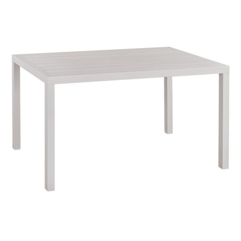 Mese - ALUMINUM DINING TABLE SAHIRA HM5571.01 WHITE 140Χ80X75.5Hcm.
