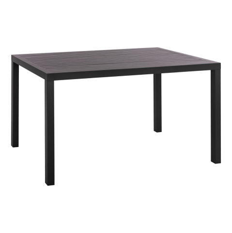 Mese - ALUMINUM DINING TABLE SAHIRA HM5571.02 DARK GREY 140Χ80X75.5Hcm.