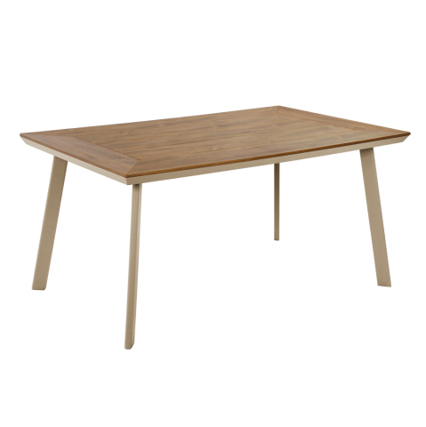 Mese - ALUMINUM DINING TABLE WITH POLYWOOD TOP TABER HM5132.04 CAPPUCCINO COLOR 160x92x72Hcm.