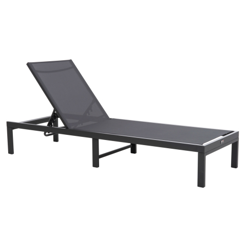 Sezlong-uri - ALUMINUM SUNBED THATCHER HM5983.03 ANTHRACITE FRAME and TEXTILENE 196,5x64,5x92Hcm.