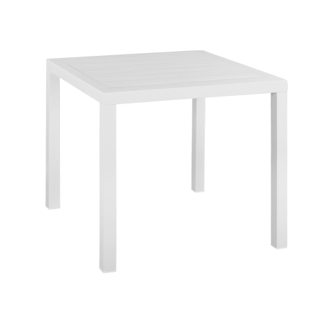 Mese - Aluminum Table 80x80 White HM5572.01