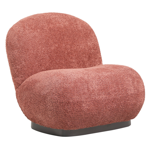Fotolii - ARMCHAIR BEANY HM9591.02 PINK BOUCLE FABRIC 85x82x77Hcm.