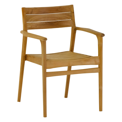 Interior - ARMCHAIR BOZZY HM9935 SOLID TEAK WOOD IN NATURAL 58x61x80.5H