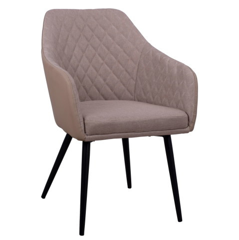Interior - Armchair Charles HM8522.07 with fabric Beige and PU Beige 57x63x83 cm