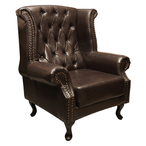 Interior - Armchair Chesterfield-style, Polina, HM0053.01 PU Dark Brown 83x75x107 cm