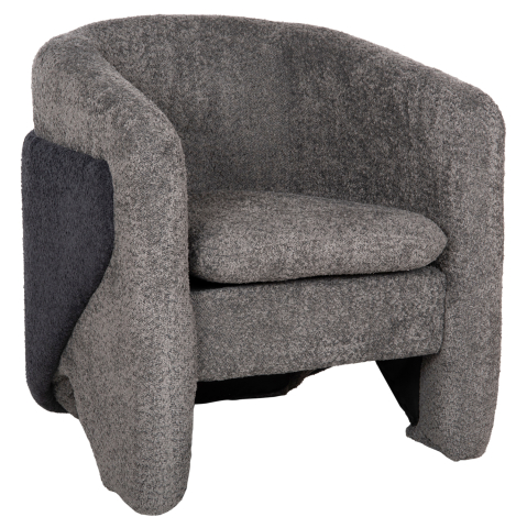 Fotolii - ARMCHAIR DOPER HM9590.01 BOUCLE FABRIC GREY-ANTHRACITE BLUE 68x72x76Hcm.