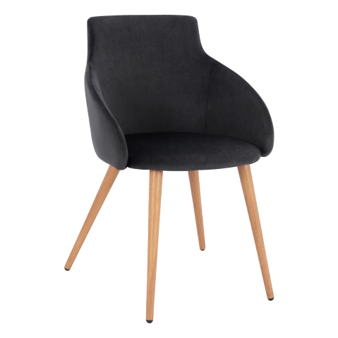 Interior - Armchair Ivy Velvet Black with metallic legs HM8546.04 53x55x79cm