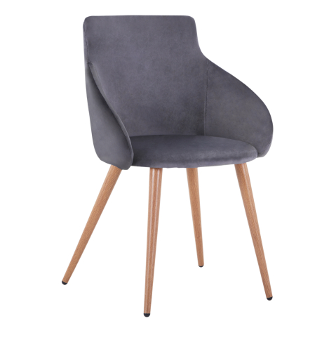 Interior - Armchair Ivy Velvet Grey and metallic legs HM8546.01 55x55x80 cm