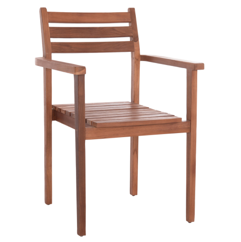 Interior - ARMCHAIR KEMPO HM6358 TEAK WOOD IN NATURAL--58x58.5x88Hcm.