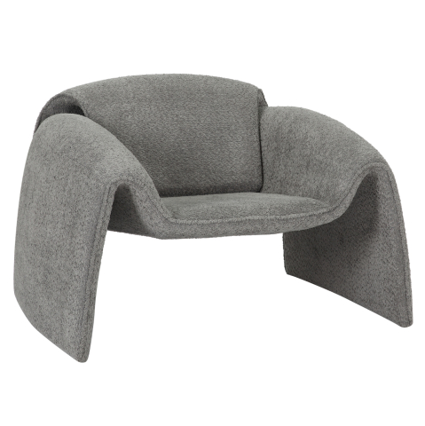 Fotolii - ARMCHAIR LAFORGE HM9679.01 GREY BOUCLE FABRIC-METAL FRAME 100x83x66Hcm.