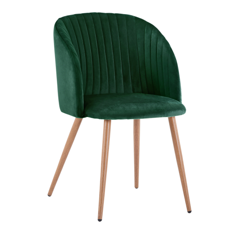 Interior - Armchair Leah with Velvet Cyppress Green and Metallic Legs HM8543.03 51x58x80 cm
