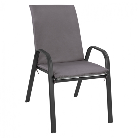 Scaune - Fotolii - Armchair Leon Metallic grey withgrey pillow HM10573.01 54x70x93 cm.