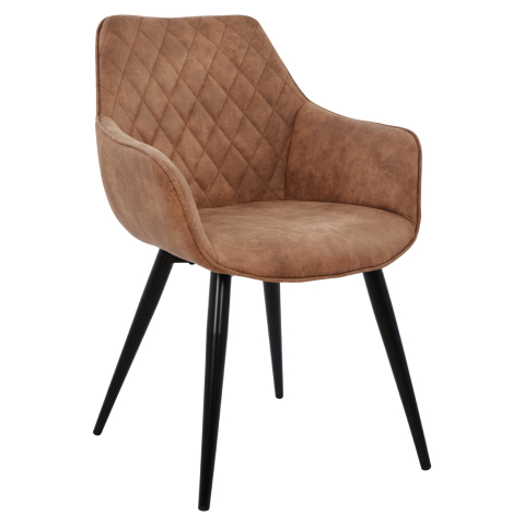 Fotolii - Armchair Mando HM8006.03 with brown Nubuck fabric 60x60x84cm
