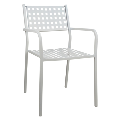 Scaune - Fotolii - Armchair Metallic HM5031.02 Zeta in white color 54x51x84Ηcm