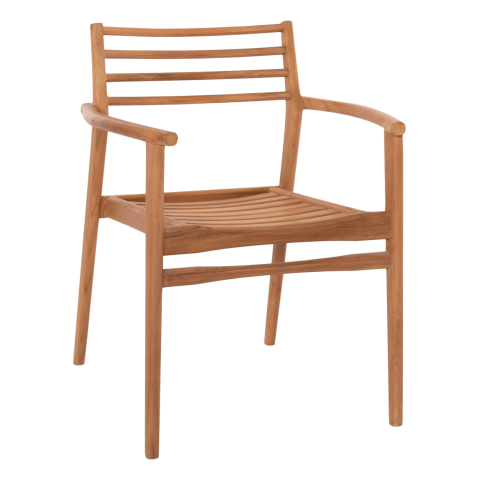 Interior - ARMCHAIR MOOSEN HM9936 SOLID TEAK WOOD IN NATURAL 59x60x78.5H
