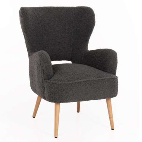 Interior - ARMCHAIR MYLIE HM8394.21 GREY BOUCLE FABRIC 66X75X93Hcm.