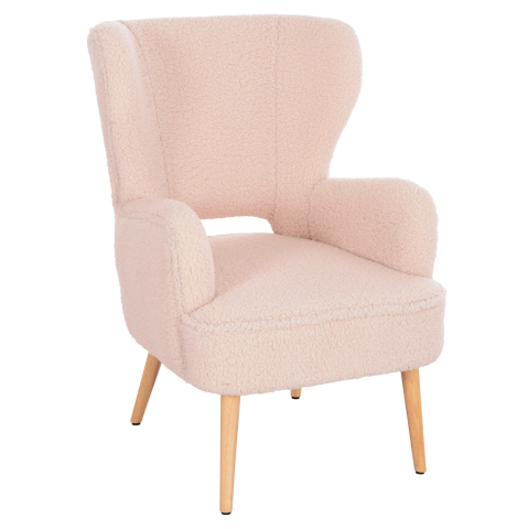 Interior - ARMCHAIR MYLIE HM8394.23 ECRU BOUCLE FABRIC 66x76x90Hcm.