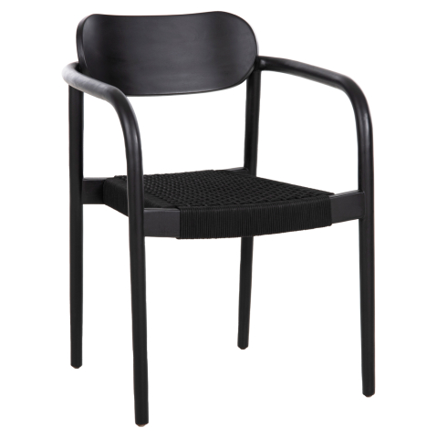 Fotolii - ARMCHAIR OSLO HM9636.12 TEAK WOOD and ROPE--B'RATED 55x54x80Hcm.