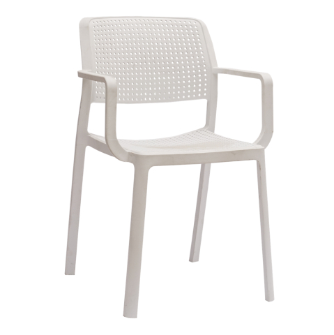 Scaune - Fotolii - ARMCHAIR OUTDOOR COMFEE HM6102.01 POLYPROPYLENE IN WHITE 54x57x83H cm.