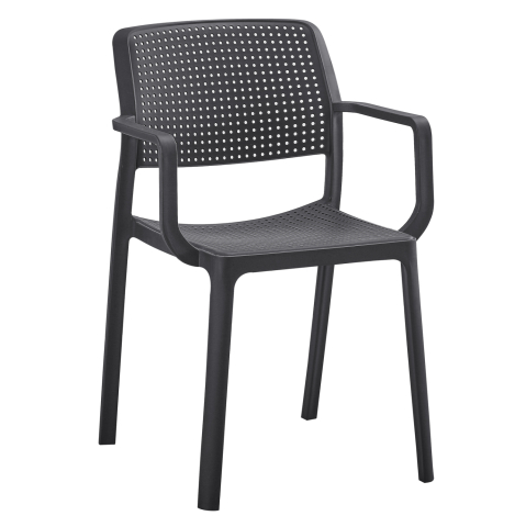 Scaune - Fotolii - ARMCHAIR OUTDOOR COMFEE HM6102.02 POLYPROPYLENE IN BLACK 54x57x83Hcm.