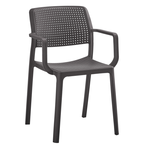 Scaune - Fotolii - ARMCHAIR OUTDOOR COMFEE HM6102.09 POLYPROPYLENE IN BROWN 54x57x83Hcm.