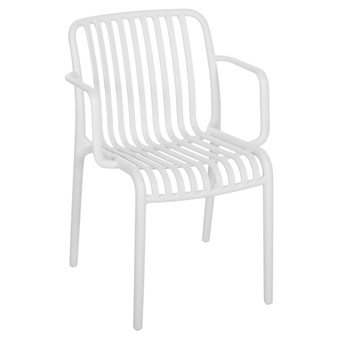Scaune - Fotolii - ARMCHAIR OUTDOOR CONVEE HM6105.01 POLYPROPYLENE IN WHITE 55x56x79H cm.