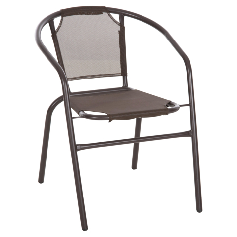 Scaune - Fotolii - ARMCHAIR OUTDOOR LEDAN HM5977.02 METAL and TEXTILENE IN BROWN 55x58x72Hcm.