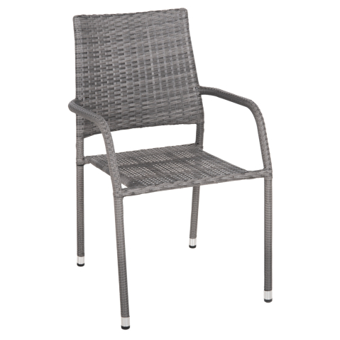 Scaune - Fotolii - ARMCHAIR OUTDOOR MORNER HM6074.02 METAL-GREY WICKER 55x58x87H.