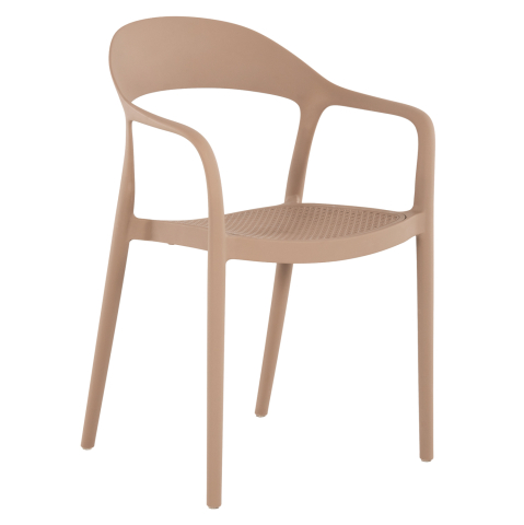 Scaune - Fotolii - ARMCHAIR POLYPROPYLENE CLEO HM5935.03 CAPUCCINO 57x53x81Hcm.
