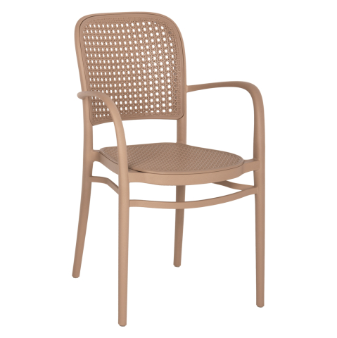Scaune - Fotolii - ARMCHAIR POLYPROPYLENE FLOW HM5938.03 CAPPUCCINO 55x53x86Hcm.