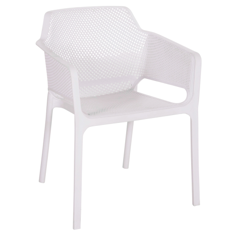 Exterior - ARMCHAIR POLYPROPYLENE JOHN HM6103.01 WHITE 59x58x79.5Hcm.